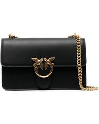 Pinko - Tassen ,Zwart ,Katoen Love One Classic Crossbody Bag - Lyst