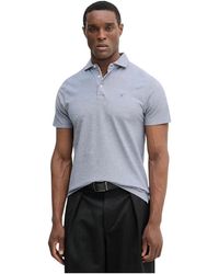 Hackett - Tops ,Blauw ,Katoen Klassiek Passend Oxford Piqué Polo Met Korte Mouwen - Lyst