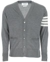 Thom Browne - 4-Bar V-Neck Cardigan - Lyst