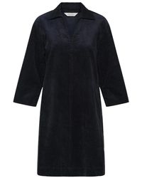 Part Two - Donkerblauwe Jurk Met ¾ Mouwen - Lyst