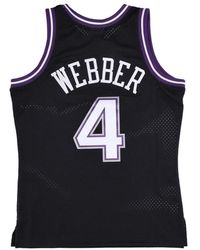 Mitchell & Ness - Fitness ,Zwart ,Polyester Nba Swingman Jersey Chris Webber - Lyst