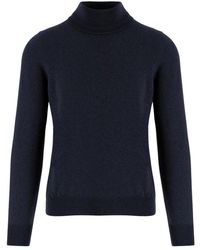 Tagliatore - Truien & Vesten ,Blauw ,Wol Wool Turtle-Neck Sweater - Lyst