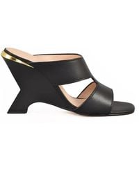 Pinko - Leder sandale mit gummisohle - Lyst