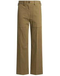 Etro - Jeans ,Bruin ,Katoen Groene Katoenblend Broek Met Zakken - Lyst