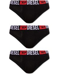 DIESEL - Ondergoed ,Zwart ,Katoen Vijg Triple Pack - Lyst