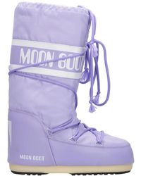 Moon Boot - Schoenen ,Paars ,Nylon Waterdichte Winterlaarzen - Lyst
