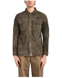 Giorgio Brato - Leren Jack Met Shirtkraag - Lyst