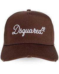DSquared² - Accessoires ,Bruin ,Katoen Pet Met Klep - Lyst