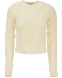 RED Valentino - Mohair-blend pullover mit zopfmuster - Lyst