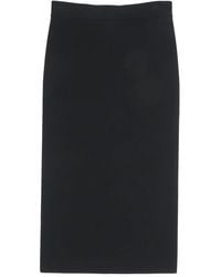 Max Mara - Rokken ,Zwart ,Losanna Midi Rok - Lyst
