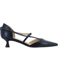 Anna F. - Blaue Lederschuhe Decollete - Lyst