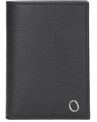 Orciani - Accessoires ,Zwart ,Leer Zwarte Leren Portemonnee Met Anti-Kloon Bescherming - Lyst