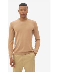NOWADAYS - Truien & Vesten ,Bruin ,Katoen Silk Crew Neck Sweater - Lyst