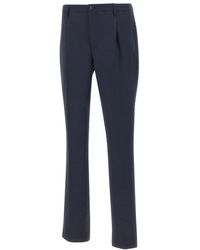 Pal Zileri - Broeken ,Blauw ,Wol Stretch Wollen Broek - Lyst