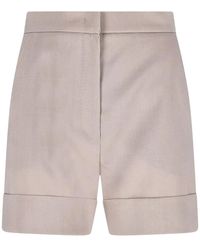 Max Mara - Korte Broeken ,Wol Casual Shorts - Lyst