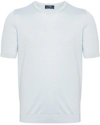 Barba Napoli - Luxuriöses seiden t-shirt made in italy - Lyst