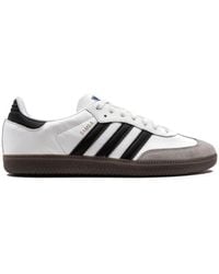adidas - Weiße ledersneaker mit wildleder-details - Lyst