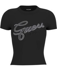 Guess - Studs Script Tee - Lyst