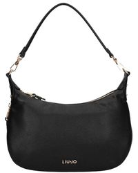 Liu Jo - Schwarze handtasche mit goldenen details - Lyst