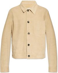 Ami Paris - Giacca in camoscio con logo - Lyst