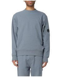 C.P. Company - Schwarzes Sweatshirt Mit Goggle-Linsen-Detail - Lyst