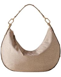 Borbonese - Tassen ,Leer Hobo Frame Medium - Lyst