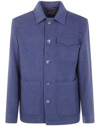 Herno - Field Jacket Met Overhemd Hals Stijl - Lyst