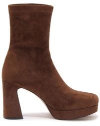 Emanuélle Vee - Stretch Bella Stiefeletten Dunkelbraun - Lyst