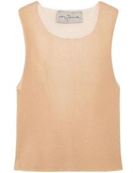 Cortana - Tops ,Oranje ,Zijden Gebreide Top Giulia - Lyst