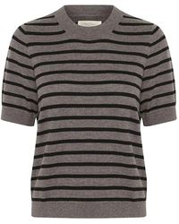 Part Two - Schwarzer Gestreifter Strickpullover - Lyst