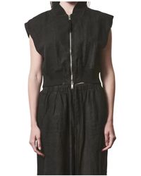 Thom Krom - Jassen ,Zwart ,Katoen W J 219 Vest - Lyst
