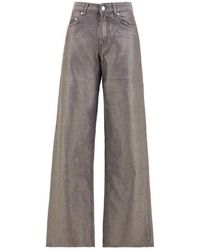 Siviglia - Jeans ,Grijs ,Katoen Anna Laminated Jeans - Lyst