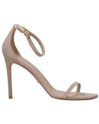 Stuart Weitzman - Roze Leren Stiletto Hakken Sandalen - Lyst