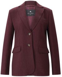 Etro - Jassen ,Rood ,Blazers - Lyst