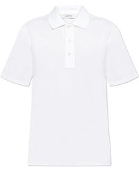 Lanvin - Tops ,Wit ,Katoen Cotton Polo Shirt - Lyst