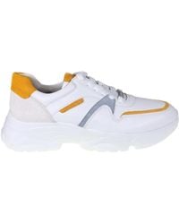 Gabor - Weiß combi leder sneaker - Lyst