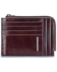 Piquadro - Accessoires ,Bruin ,Rfid Donkerbruine Portemonnee Horizontale Snit - Lyst