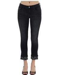 Liu Jo - Skinny jeans mit strass-schetten - Lyst