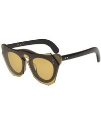 Marni - Schwarze/braune sonnenbrille, me612s - Lyst