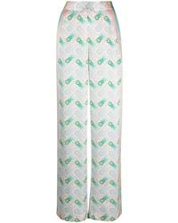 CASABLANCA - Ladies Ping Pong Silk Trousers - Lyst