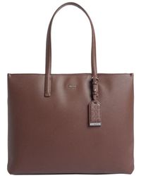 Calvin Klein - Braune mittlere shopper-handtasche - Lyst