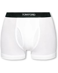 Tom Ford - Ondergoed ,Wit ,Katoen Boxers Met Logo - Lyst