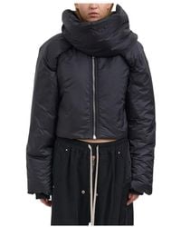 Rick Owens - Jassen ,Zwart ,Leer Convertible Puffer Jacket - Lyst
