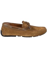 Bally - Schoenen ,Bruin ,Suède Suède Leren Loafers - Lyst