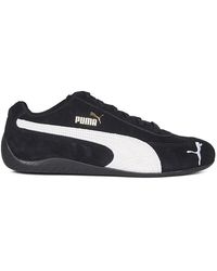 PUMA - Schwarze Wildleder-Sneakers Mit-Details - Lyst