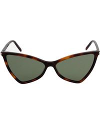 Saint Laurent - Klassische jerry sonnenbrille in havana grün - Lyst