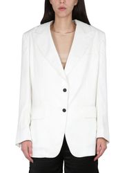 Tom Ford - Jassen ,Wit ,Soft Fluid Twill Boyfriend Jacket - Lyst