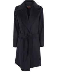 Max Mara - Jassen ,Zwart ,Wol Ravenna Wool Classi Coat - Lyst