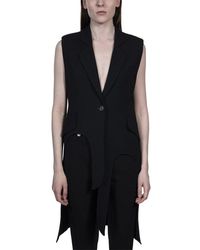 Ann Demeulemeester Bethany Gilet - Zwart