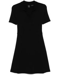 Pinko - Kleedjes ,Zwart ,Wol Casual Zwarte Wol Midi Jurk - Lyst